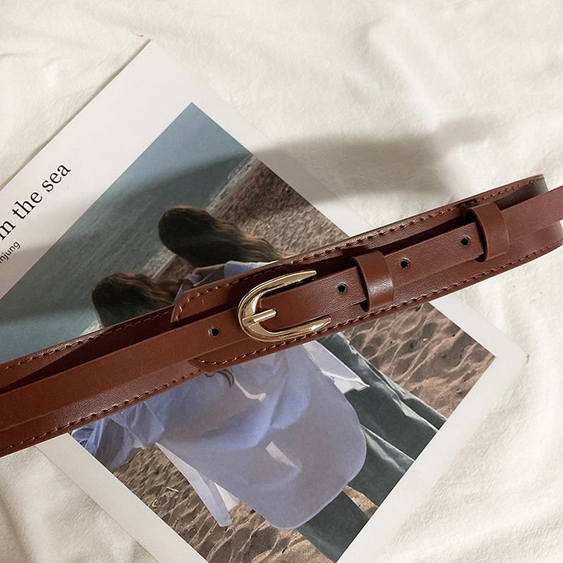 Women Fashion Alloy Pin Buckle PU Belt