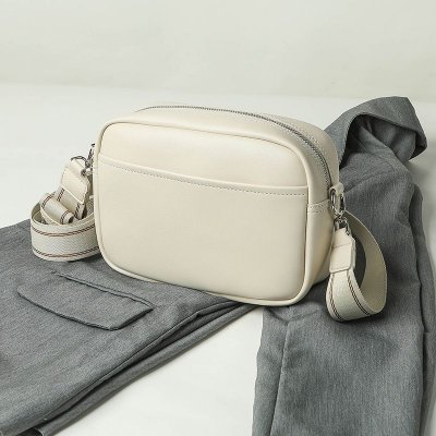 Simple Solid Color Large Capacity Wide Shoulder Bag