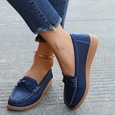 Plus Size Women Casual Round-Toe Loafers