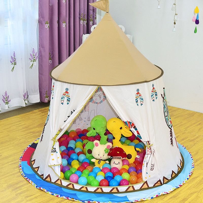 Kid Portable Indian Lion Castle Tent House