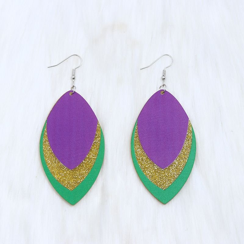 Women Festival Mardi Gras Carnival Earrings