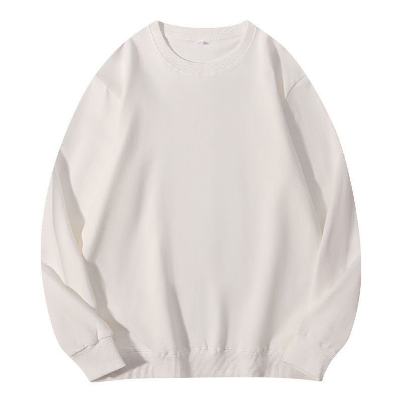 Women Fashion Casual Macaroon Candy Color Round Neck Long Sleeve Blank Sweatshirt