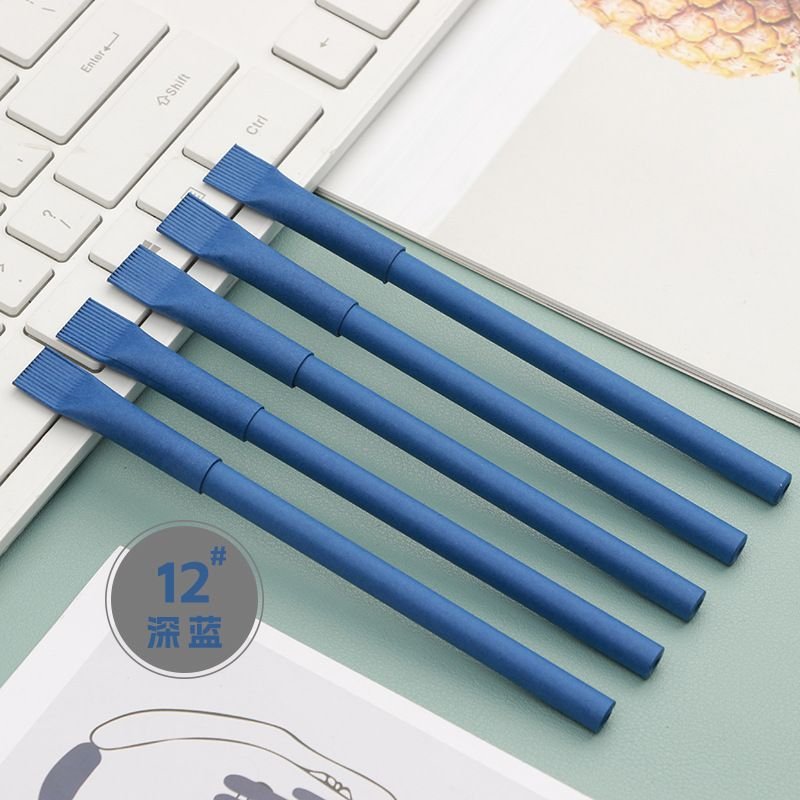 Natural Paper Tube Pen Kraft Paper Cap Paper Tube Ballpoint Pen