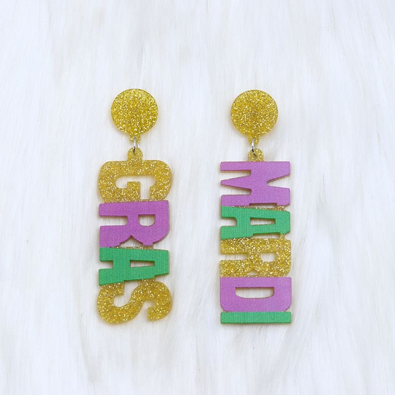 Women Festival Mardi Gras Carnival Earrings