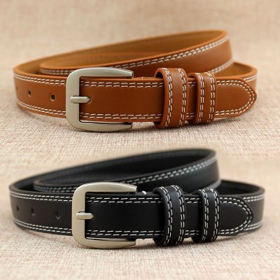 Women Vintage Fashion Pin Buckle Decorative PU Belt