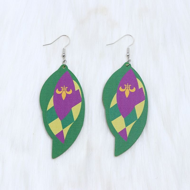 Women Festival Mardi Gras Carnival Earrings