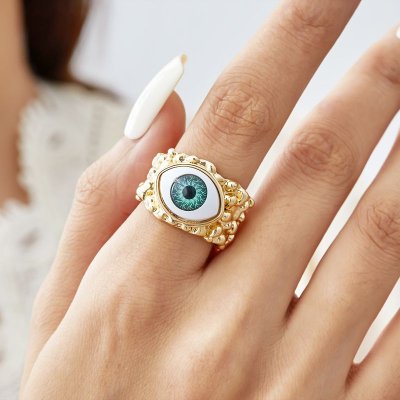 Women Simple Devil Eye Starfish Opening Ring