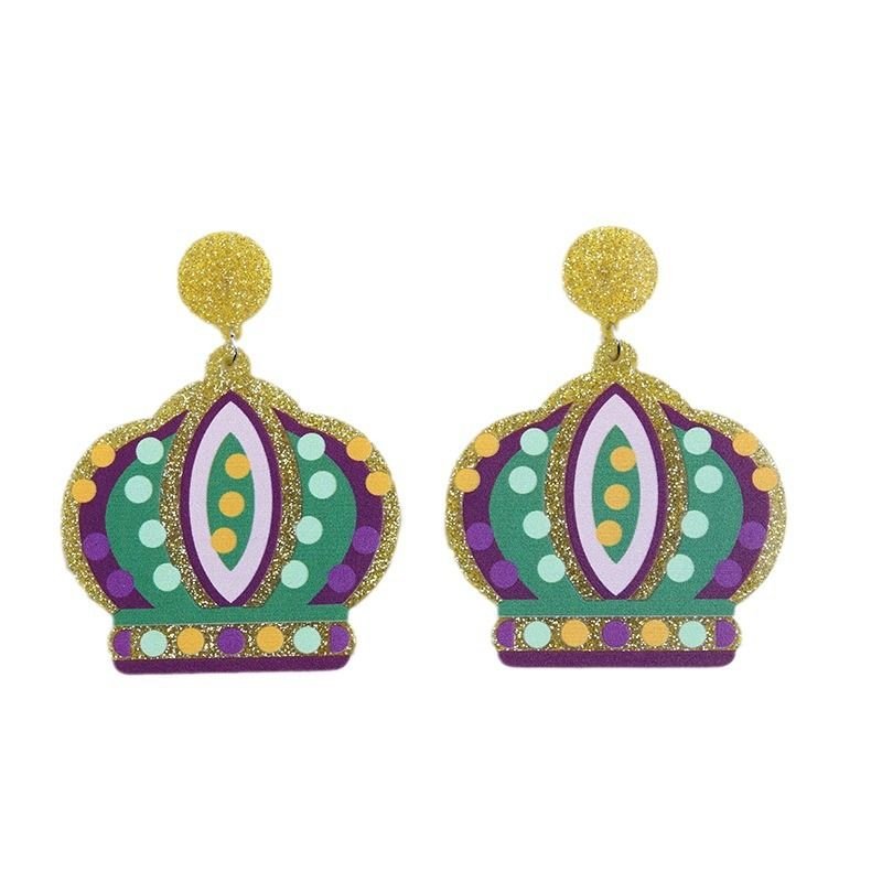 Women Festival Mardi Gras Carnival Earrings