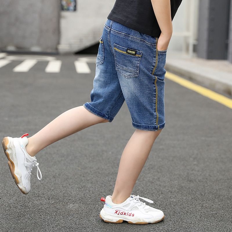 Kids Boys Basic Pocket Elastic Waist Denim Shorts