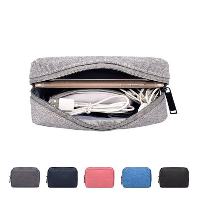 Travel Solid Color Makeup Beauty Cable Organizer Toiletry Pouch Storage Cosmetic Case Bag