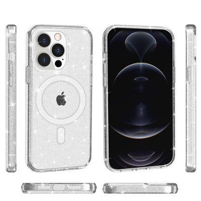 Simple Transparent Magnetic Apple Mobile Phone Anti-Drop Protective Case