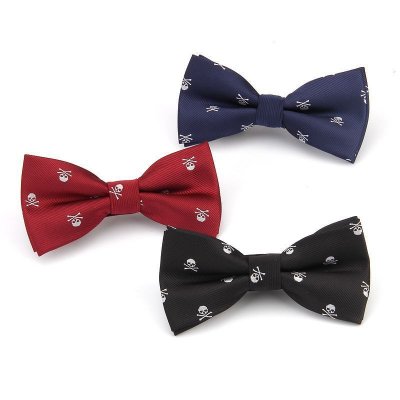 Men Unique Halloween Skull Pattern Bow Tie