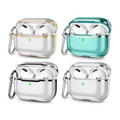 Simple Electroplated Transparent Apple Bluetooth Headset Protective Case