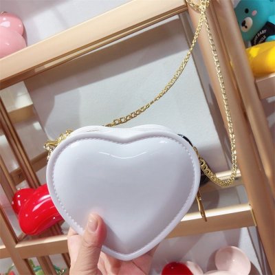 Women Fashion Cute Heart-Shaped Zipper Chain Mini Crossbody Bag