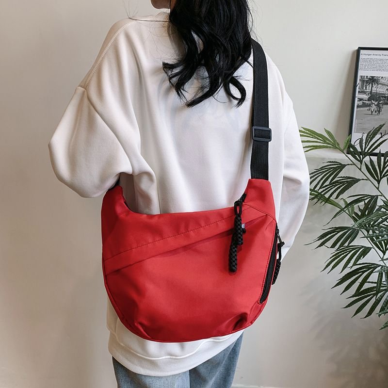 Women Simple Casual Solid Color Canvas Shoulder Bag