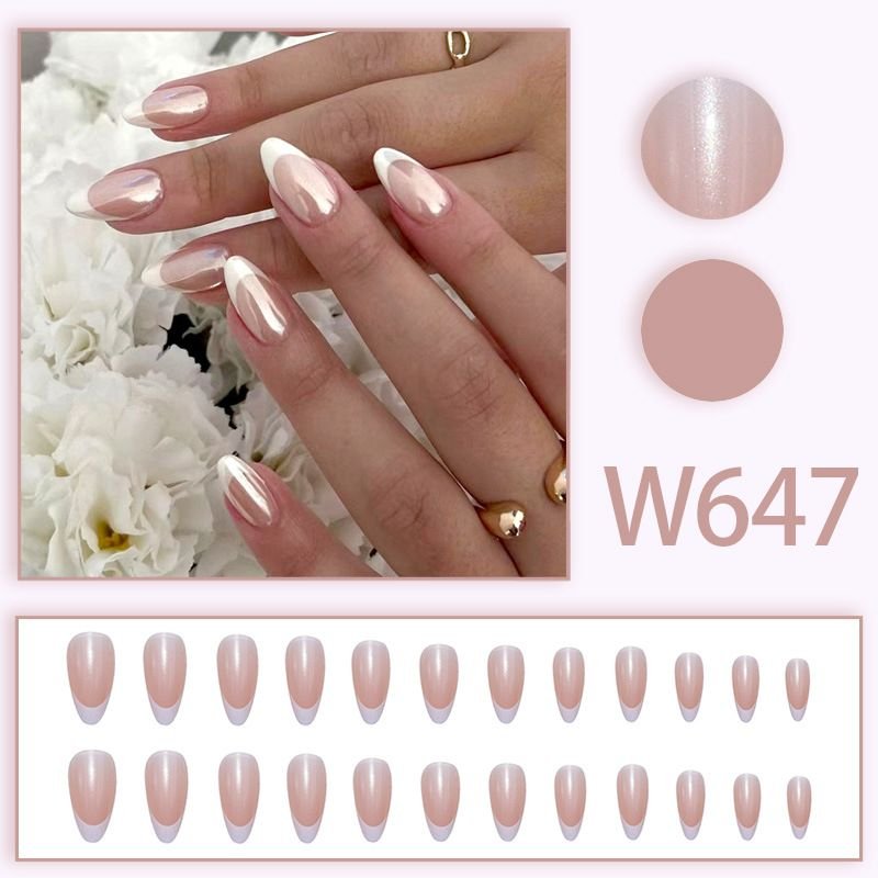 Simple Armor Pearl Powder Aurora Fake Nail Patch