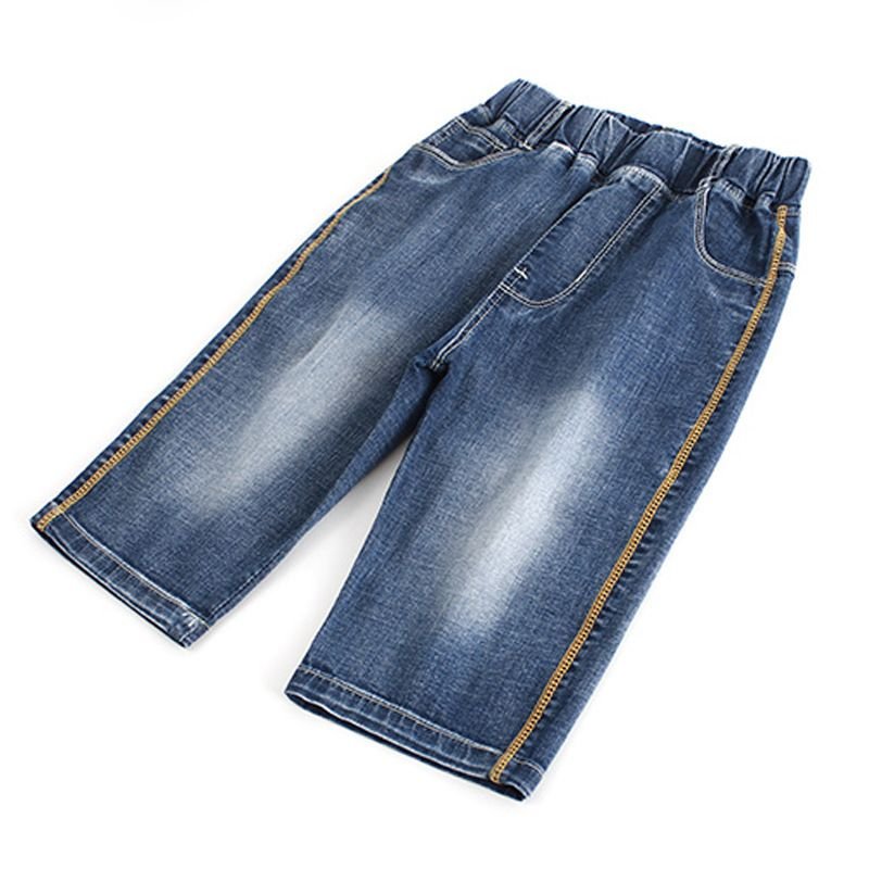 Kids Boys Basic Pocket Elastic Waist Denim Shorts