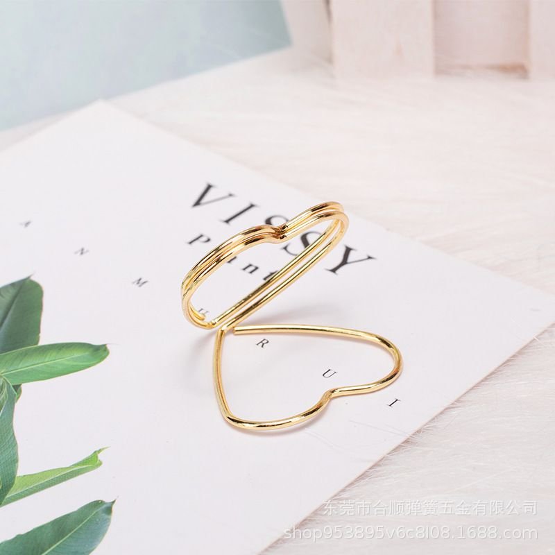 Fashion Creative Double Heart Metal Paper Clip