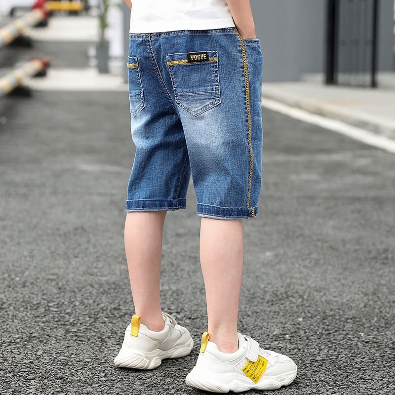 Kids Boys Basic Pocket Elastic Waist Denim Shorts