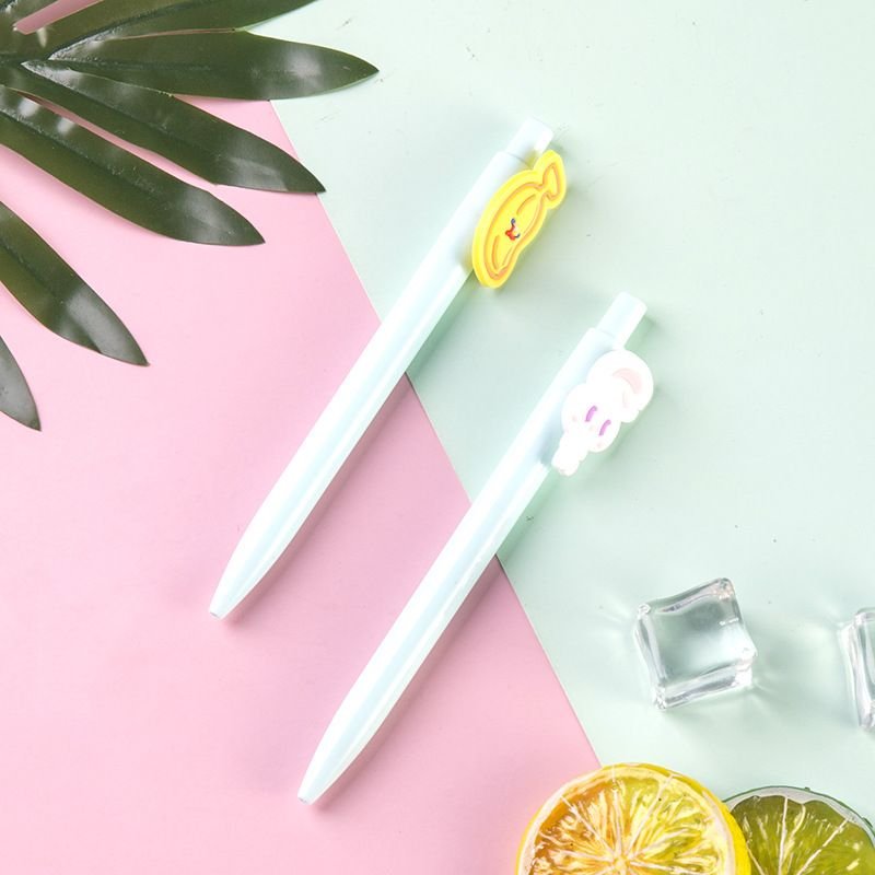 Cartoon Cute Rainbow Floral Press Ballpoint Pen Student Stationery
