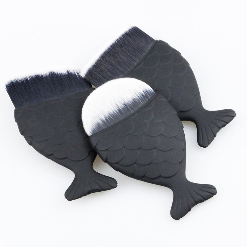 3pcs Professional Tail Mermaid Holder Shape Makeup Brush