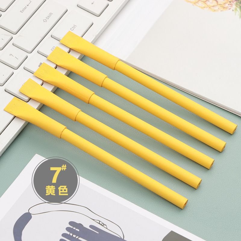 Natural Paper Tube Pen Kraft Paper Cap Paper Tube Ballpoint Pen