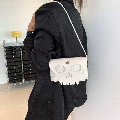 Fashion Creative Solid Color Skull Crossbody Bag