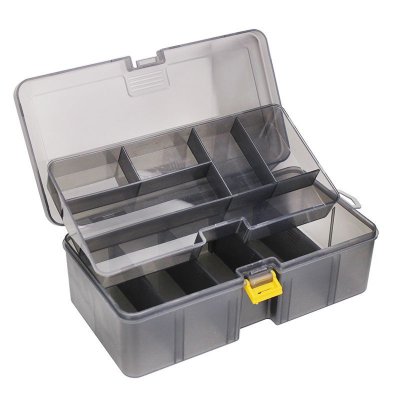 Outdoor Fishing Double Layer Fake Bait Accessories Tool Box Plastic Box