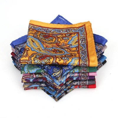 Men Business Paisley Printed Suit Pocket Square