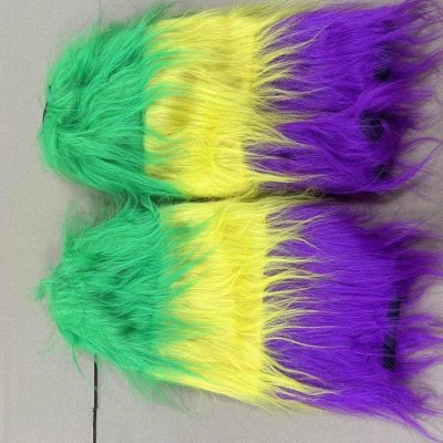 Mardi Gras Carnival Long Plush Legs Warmers