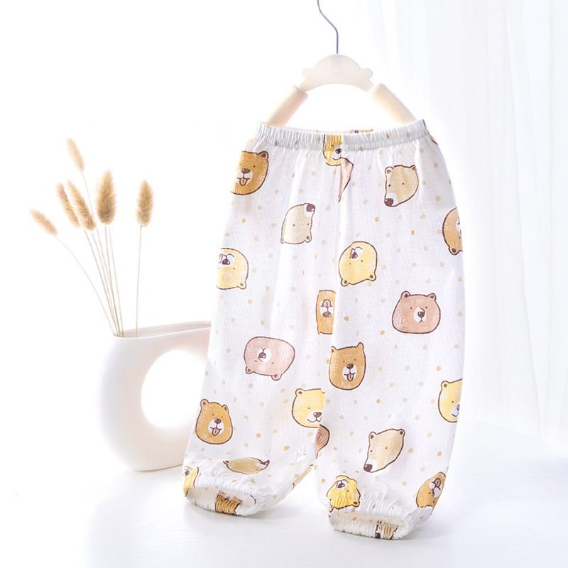 Kids Baby Boys Girls Summer Casual Cute Smiley Stripe Polka Dot Print Trousers