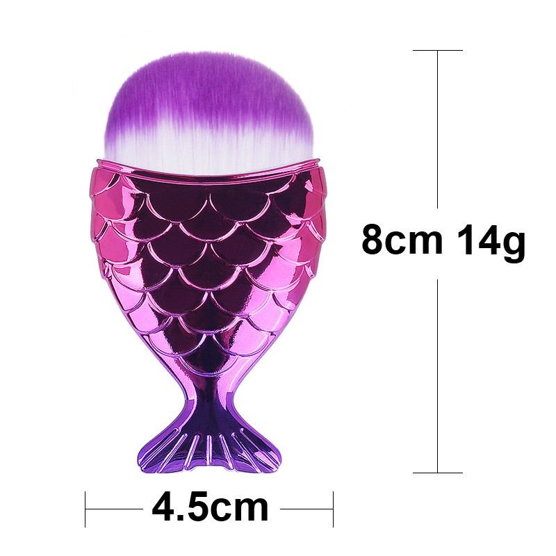 3pcs Professional Tail Mermaid Holder Shape Makeup Brush