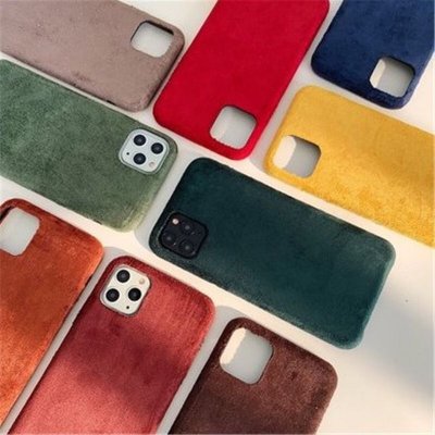 Winter Iphone16 Phone Case Solid Color Plush Cover