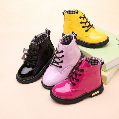 New Children'S Shoes Rain Boots Martin Boots Pu Leather Waterproof Winter Children'S Snow Shoes