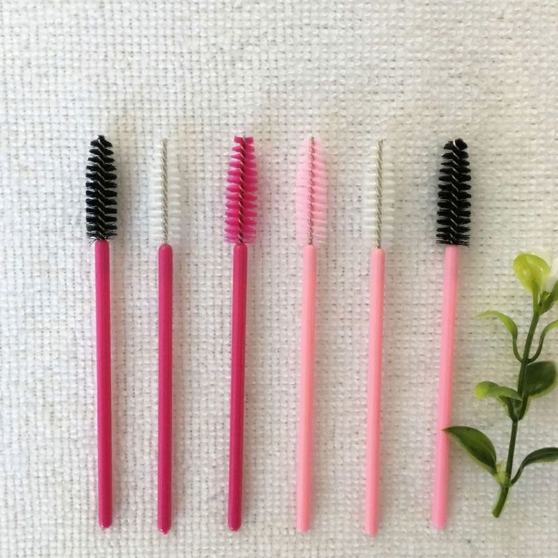 50pcs/pack Disposable Portable Multiple Color Options Eyelash Brushes