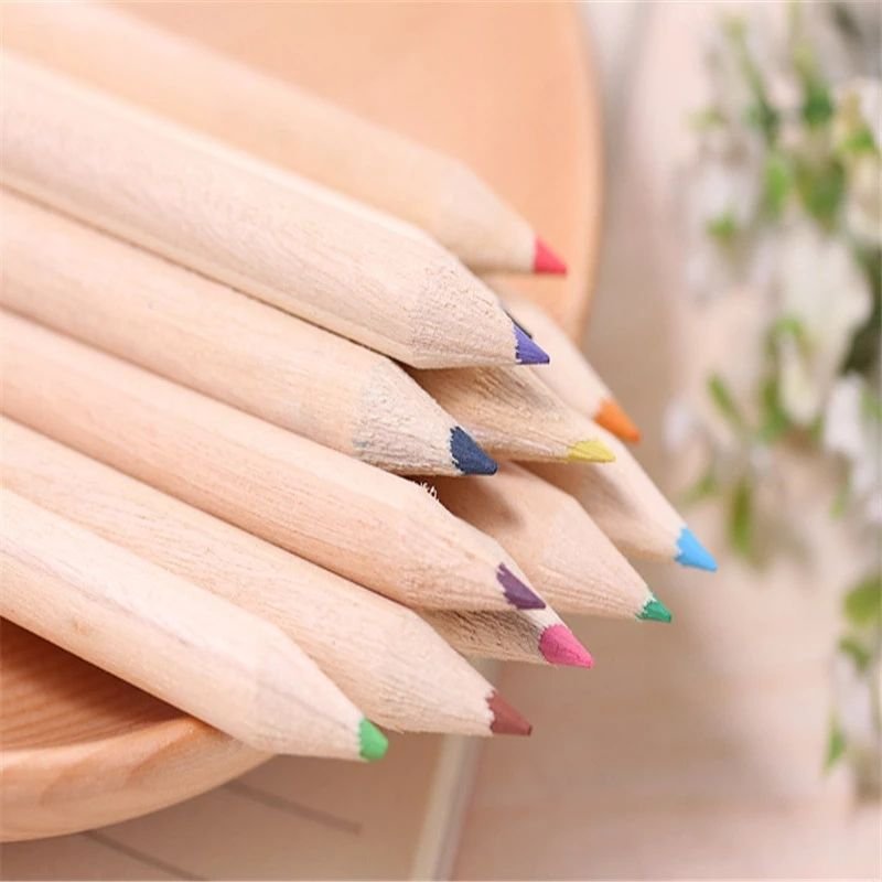 12pcs Colored 2B Pencil Set With Sharpener Cap